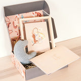 Open Guide from the Stars gift box with the framed sign illustration, crochet moon and printed guide